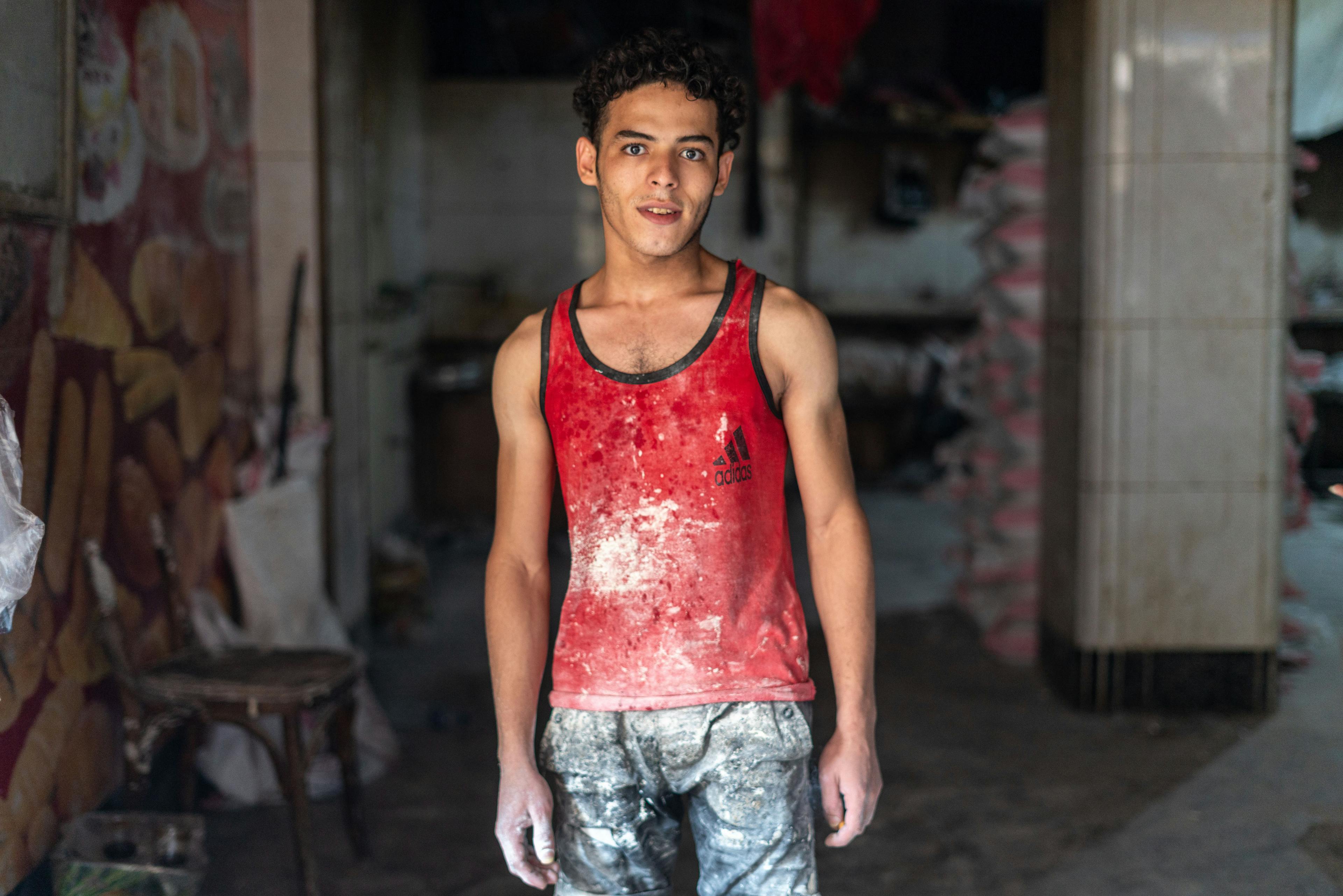 Hassan Gabr Ahmed (18), bakery worker